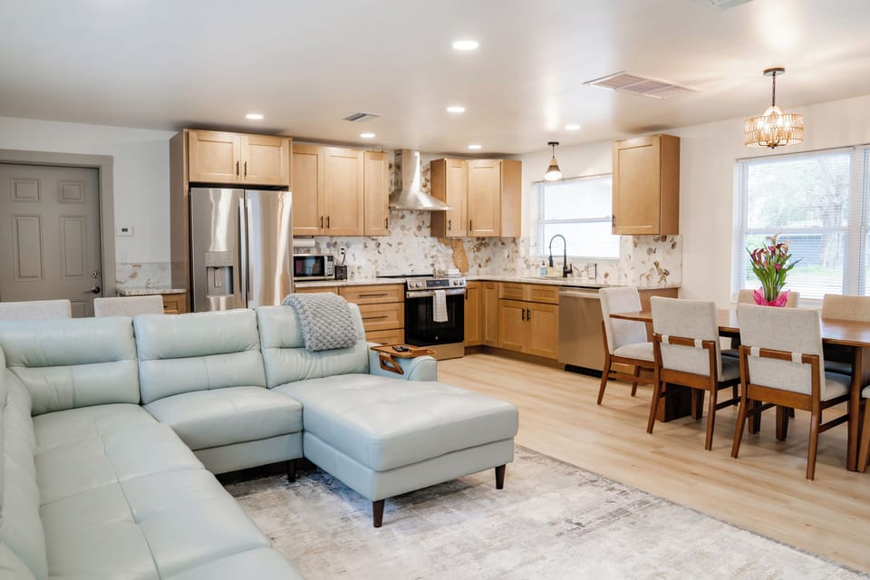 living room & kitchen