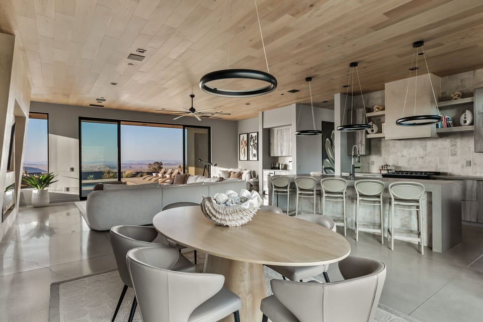 Indoor dining area.
