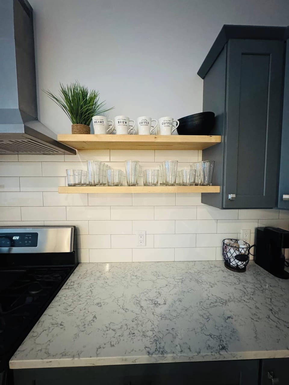 Fully stocked kitchen