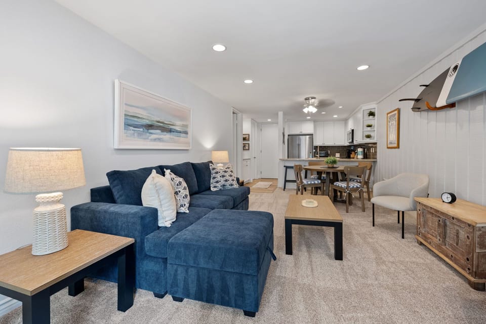 Enjoy a beautifully updated unit designed with a soothing coastal vibe — the perfect setting for your beachside getaway.