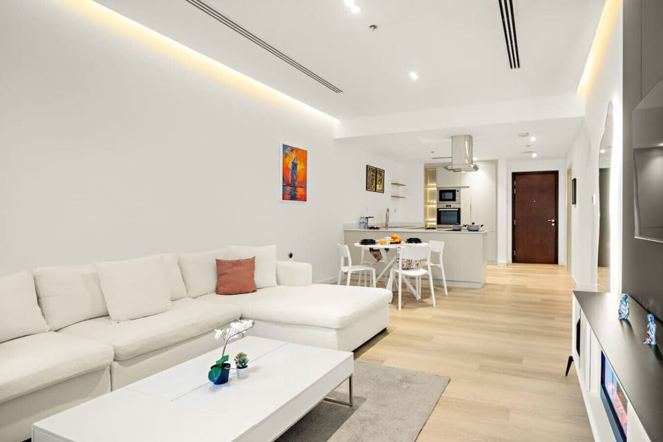 Living Room: Bright ambiance with stylish decor, perfect for relaxation and entertaining!