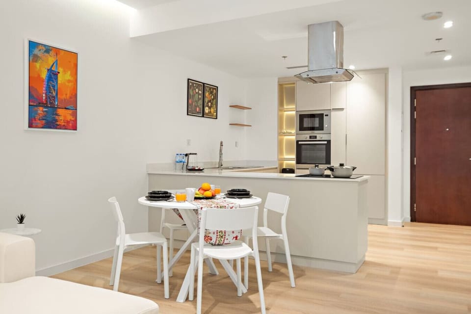 Dining Area: Bright and airy space perfect for brunches and evening chats, featuring modern decor!