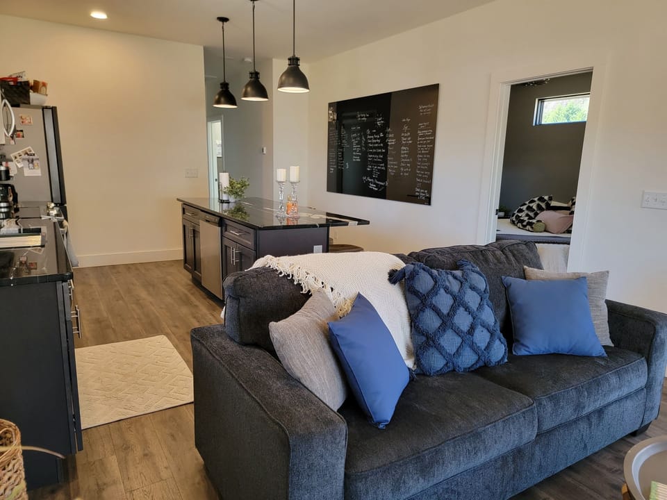 Living area with sleeper sofa