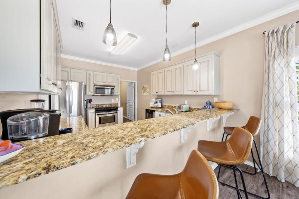 Salty Seashell Kitchen Counter Seats 3