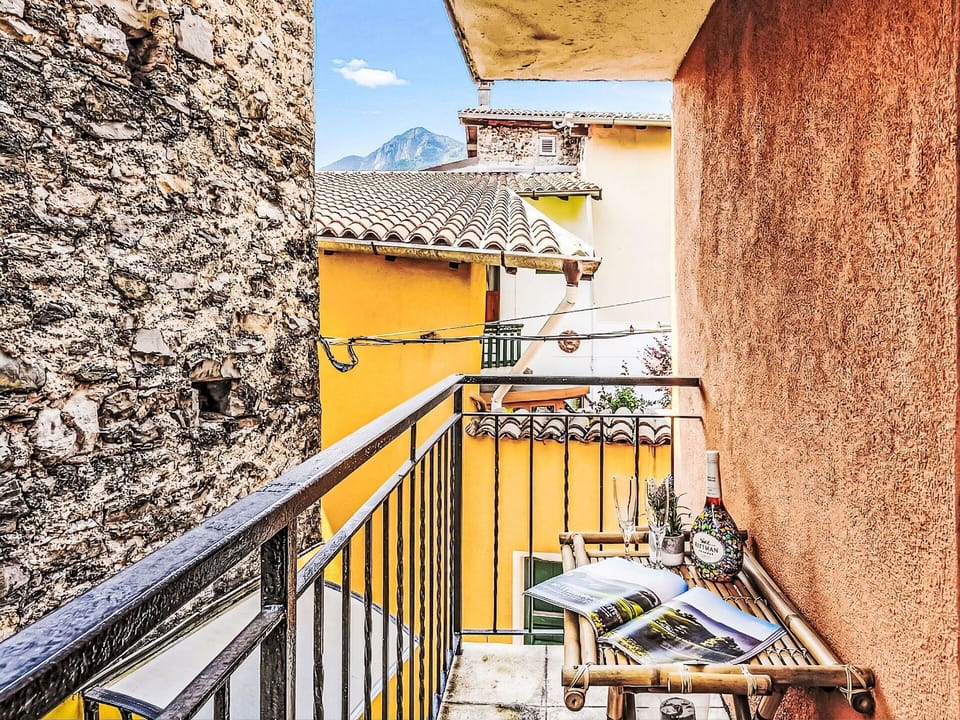 Wall, Yellow, Balcony, Iron, Handrail, Paint, Baluster, Houseplant, Flowerpot, Stock Photography