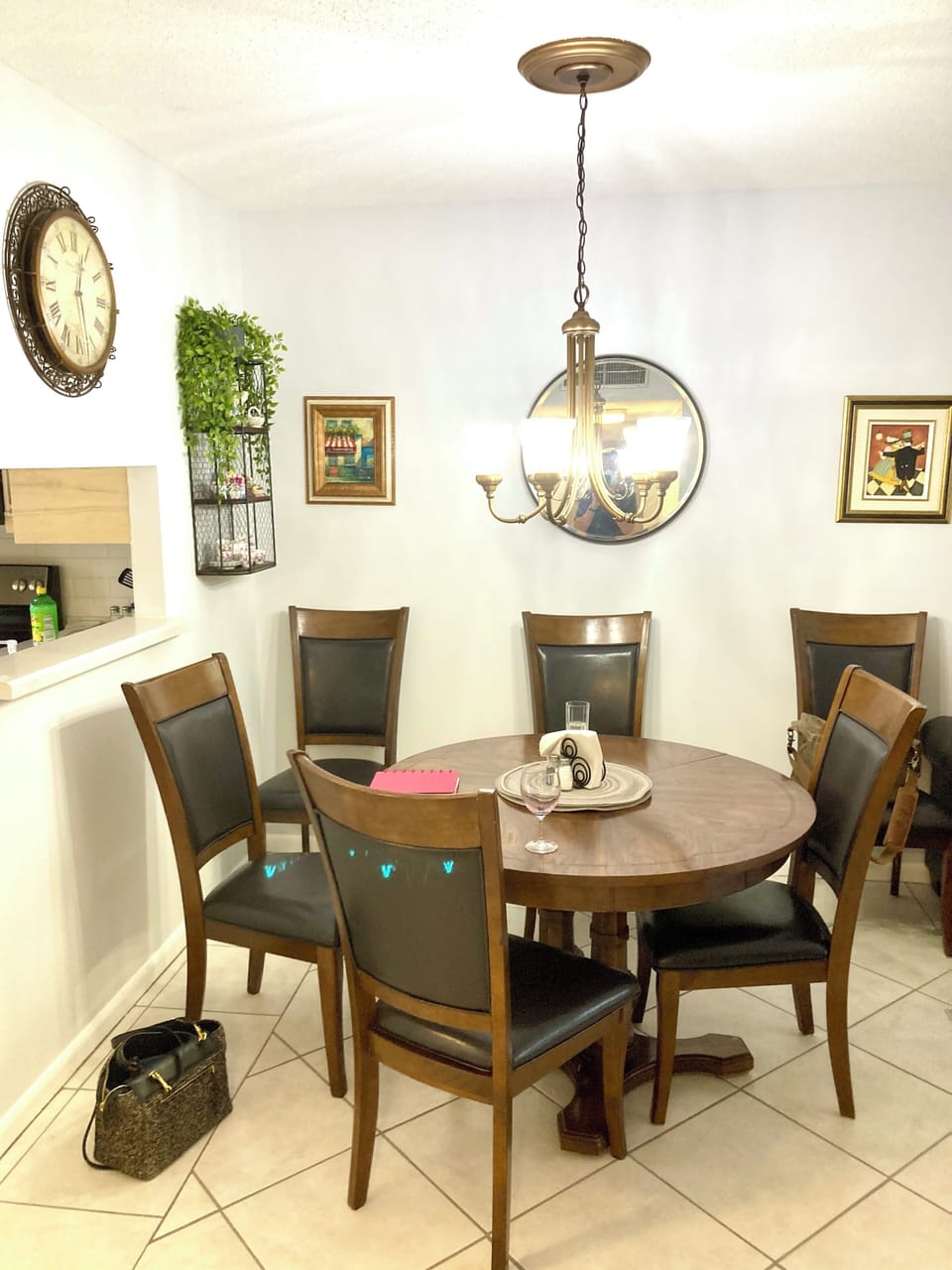 Dining area; table expands to seat 6-8 people