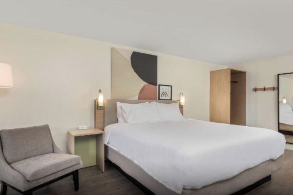 Bedroom. Interior and views may vary based on location and availability
