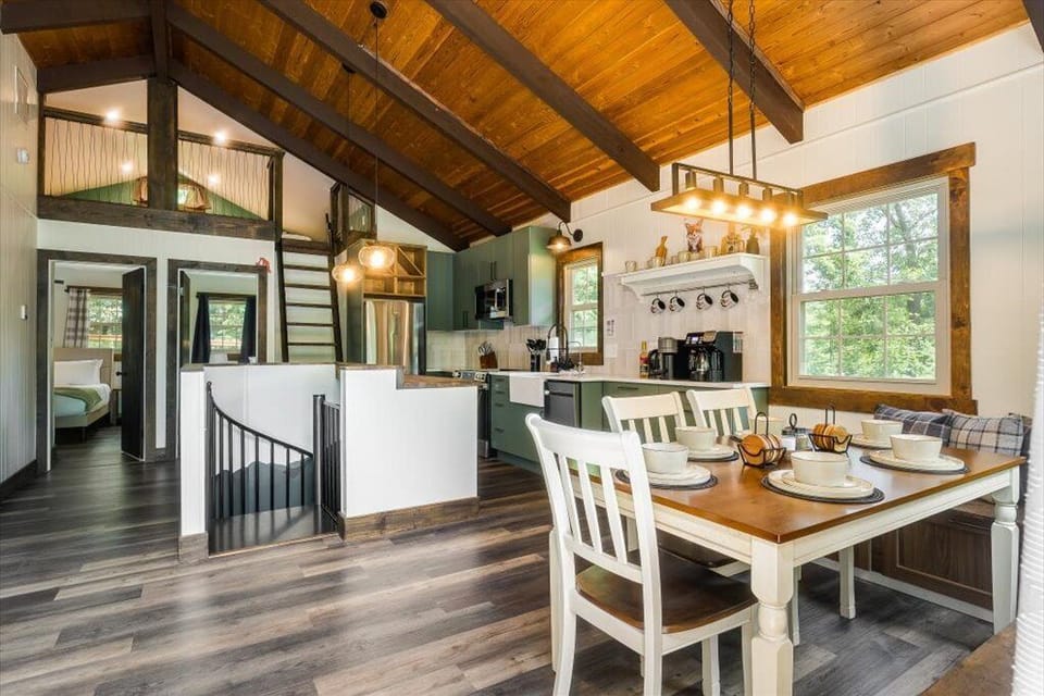 Dining Area: Gather the family around the table with chairs & banquette seating.