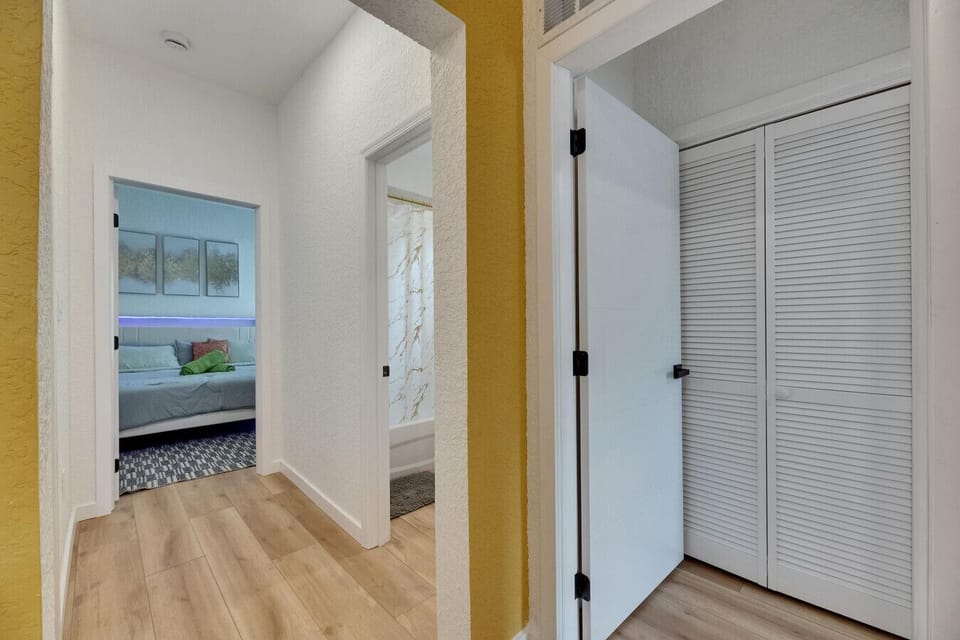 Hallway leading to bedroom