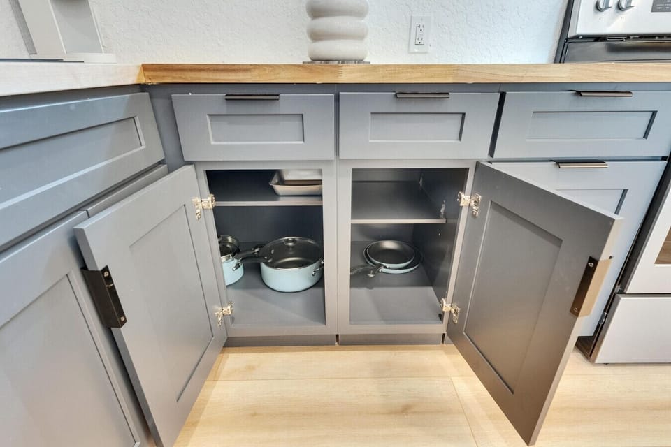 Fully Stocked Kitchen with Coffee Station