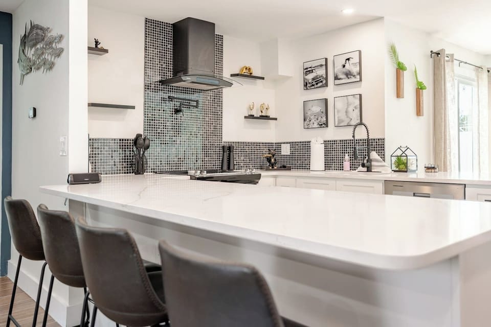 Full kitchen with cooking utensils, cookware, bakeware, indoor & outdoor dishes