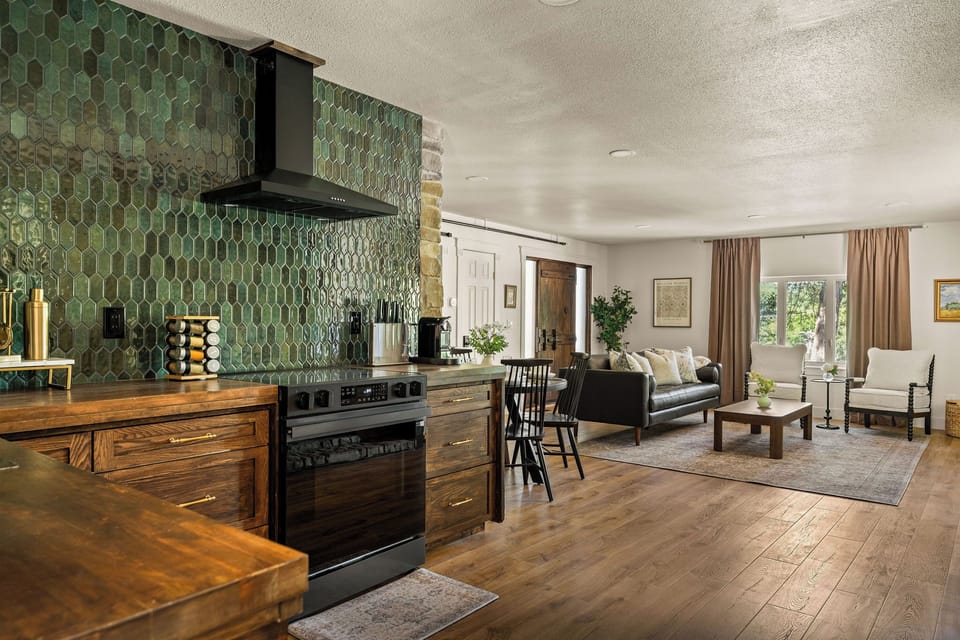 Open concept kitchen & living area