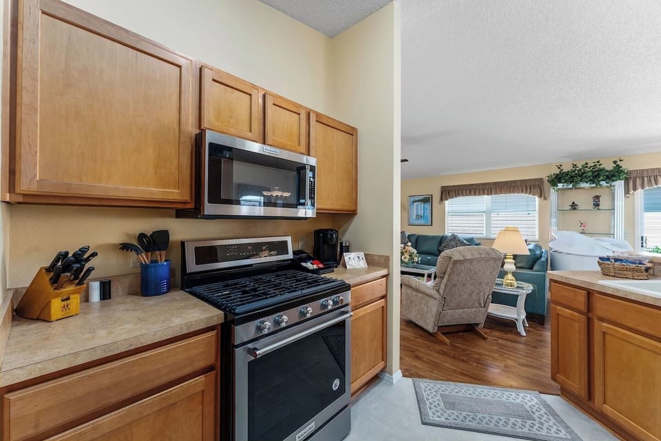 Well stocked kitchen with all you need to prepare meals during your stay.