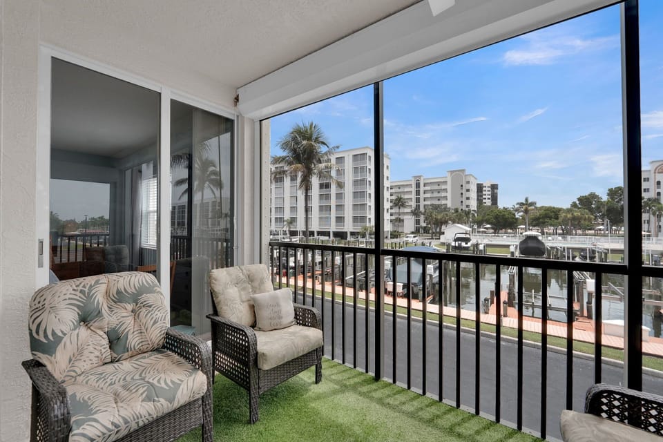 Canal view from your screened in balcony