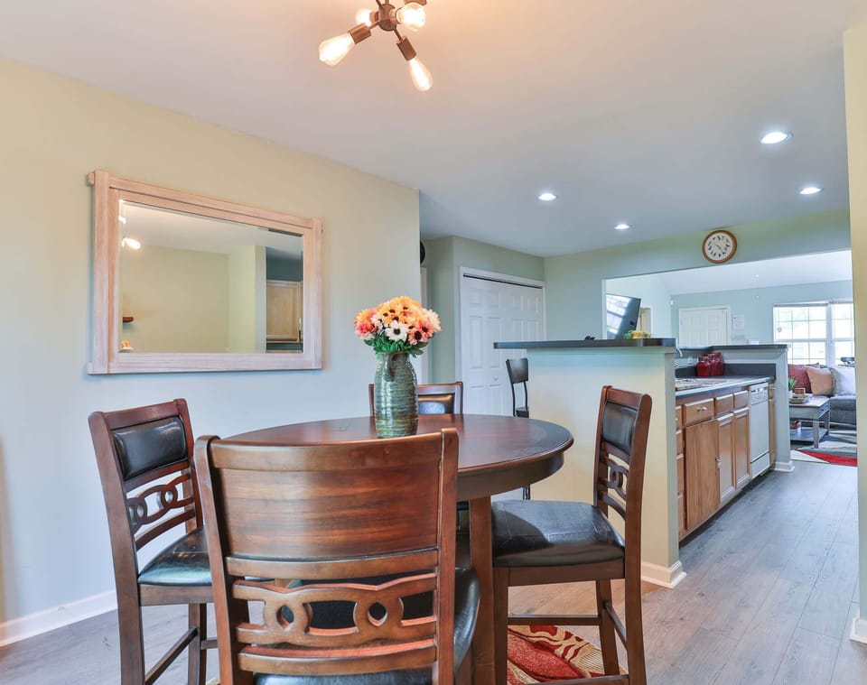 Dining table with seating for 4