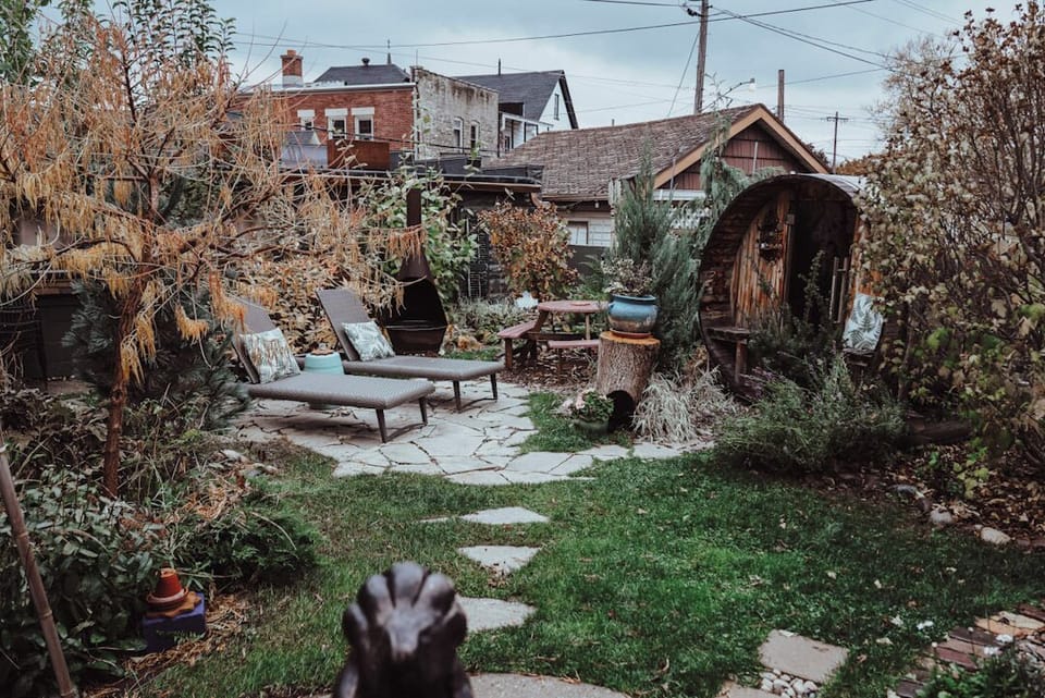 sauna and garden