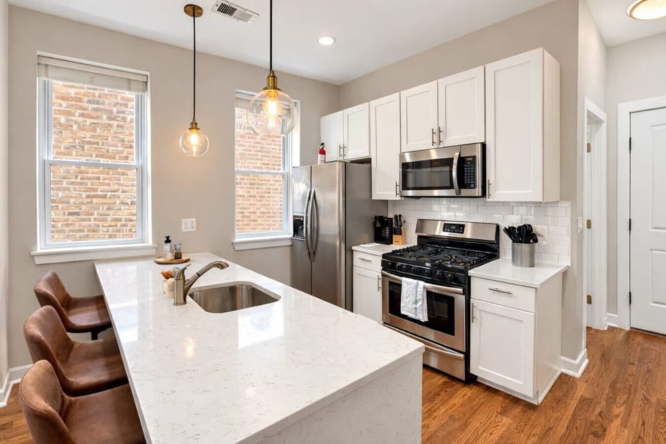 Our fully equipped kitchen makes staying in feel like a treat