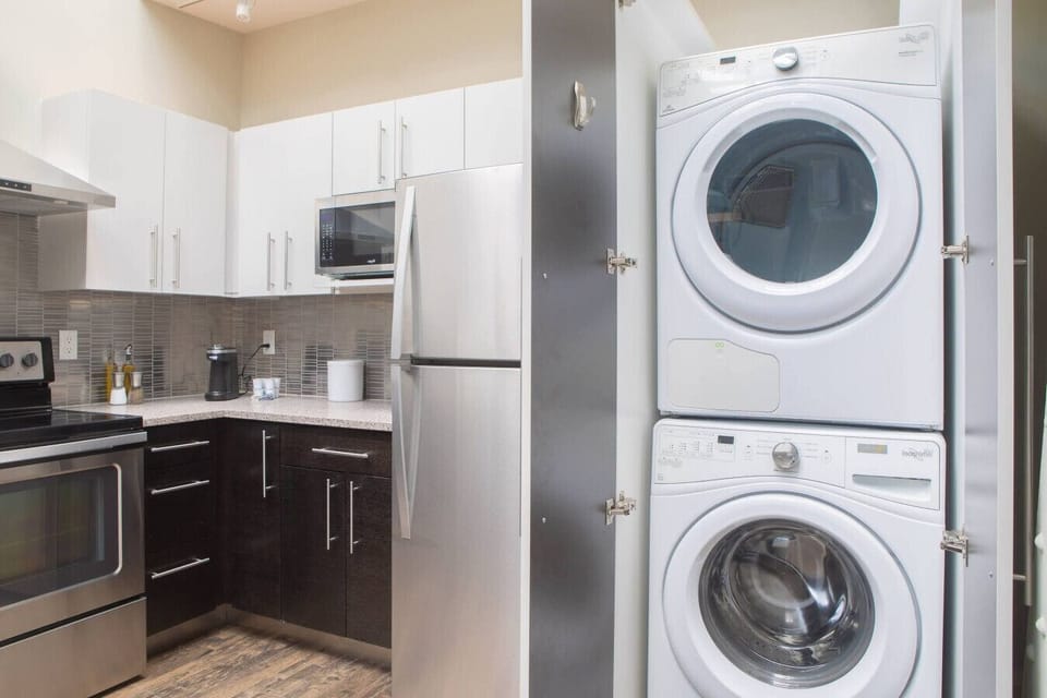 In-unit laundry keeps your routine seamless and your travel bag light