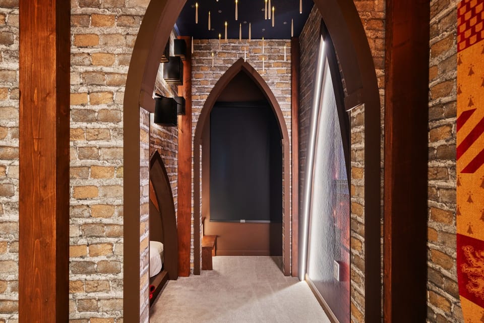 Bedroom #3: 1 Full-size bed and 1 Twin-size bed with TV (Upstairs)