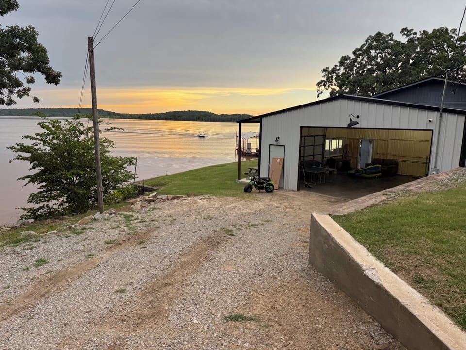 Driveway to shop
