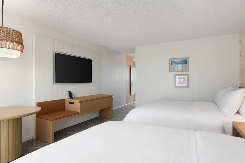 Settle in with roomy comfort, big-screen entertainment, and twin beds.