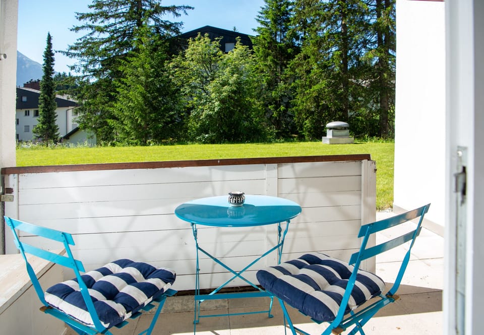 Terrace with garden furniture