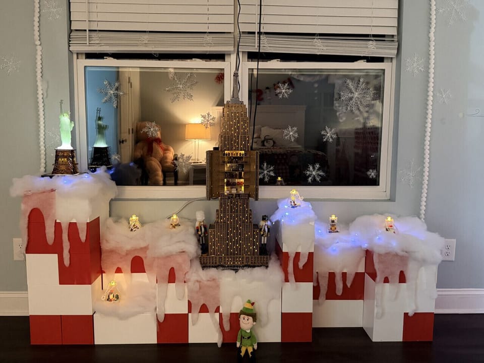 Buddy Built Every Decoration In This Giant Snow Globe Cityscape