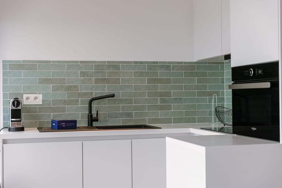 Kitchen Counter with Coffee Machine & Oven