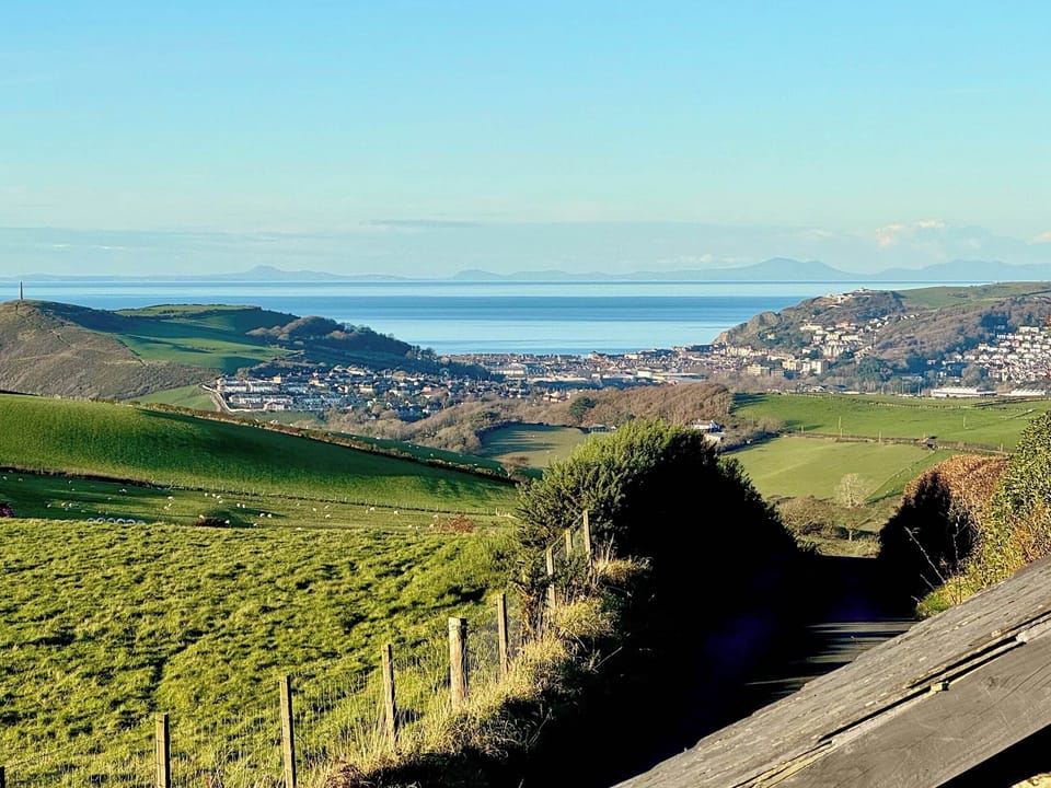 View from the top garden | Penpegws Cottage, Aberystwyth