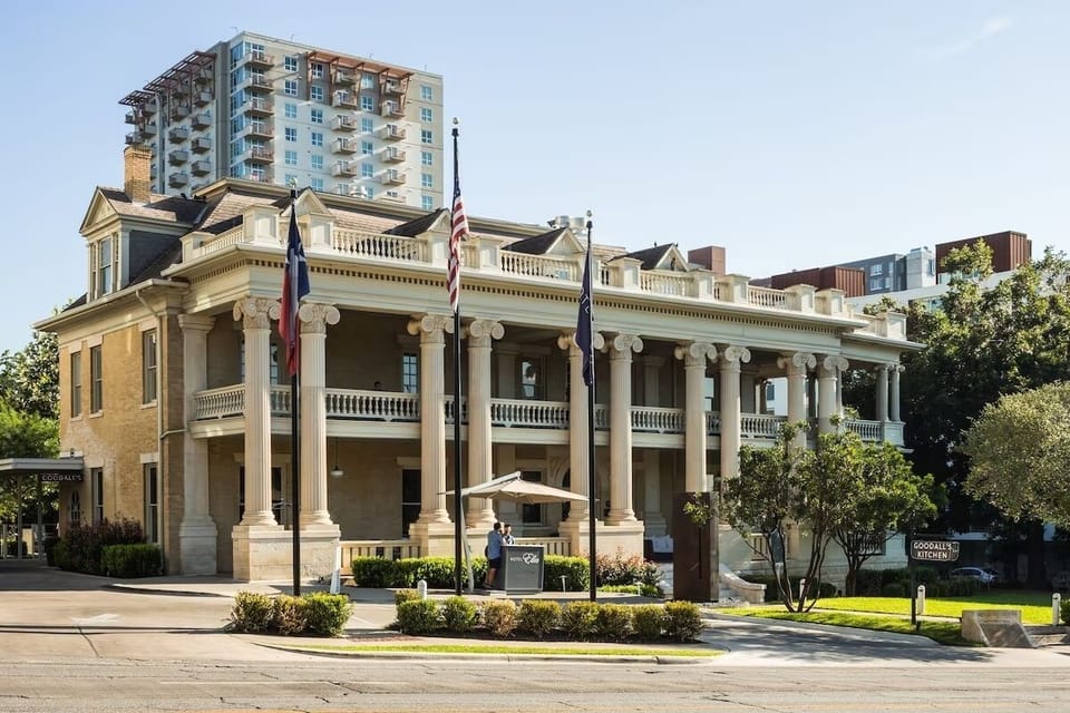 Soak up the neighborhood vibe outside this iconic property façade.