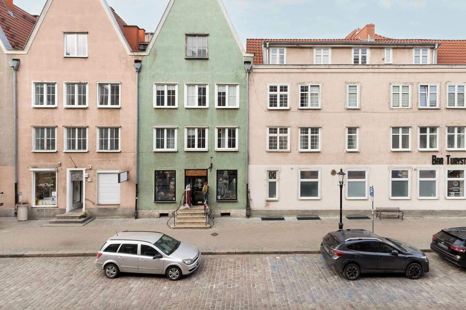 View from the window of the surrounding townhouses.