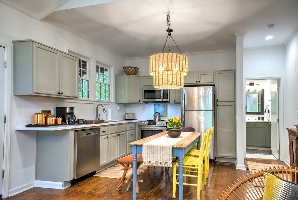 Kitchen is outfitted with an electric Range