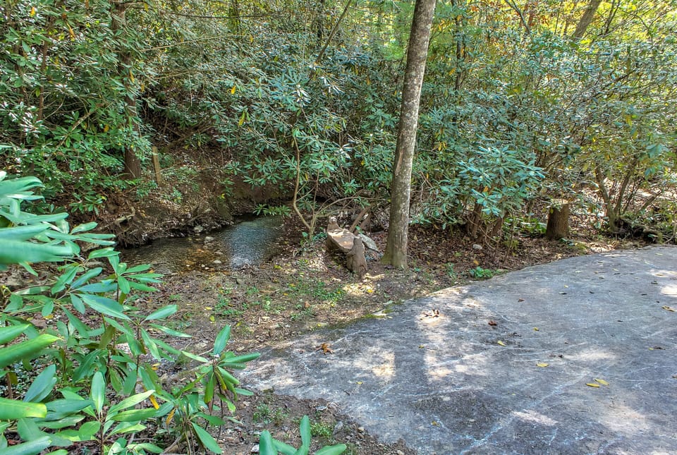 Creek borders the property