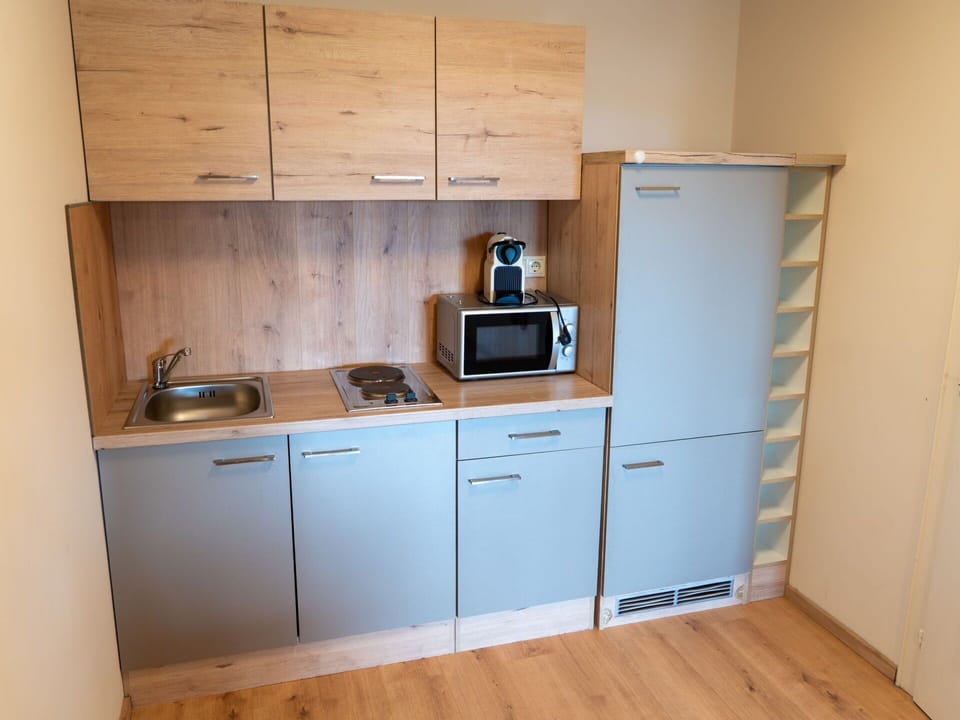 Kitchen Appliance, Kitchen, Wood, Cabinetry, Flooring, Major Appliance, Countertop, Furniture, Interior Design, Floor