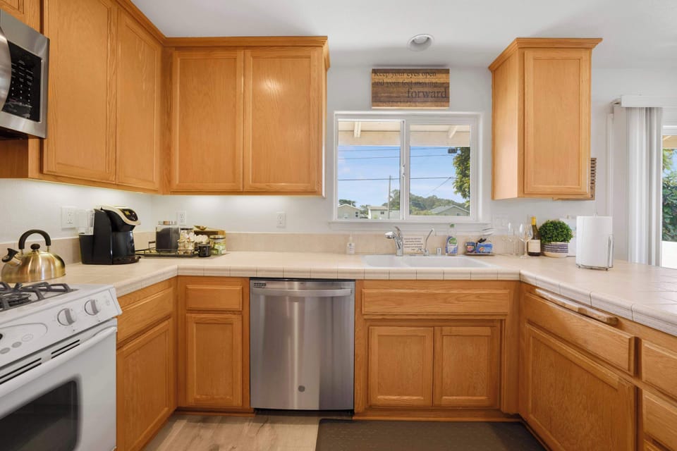 Lovely view out of the kitchen