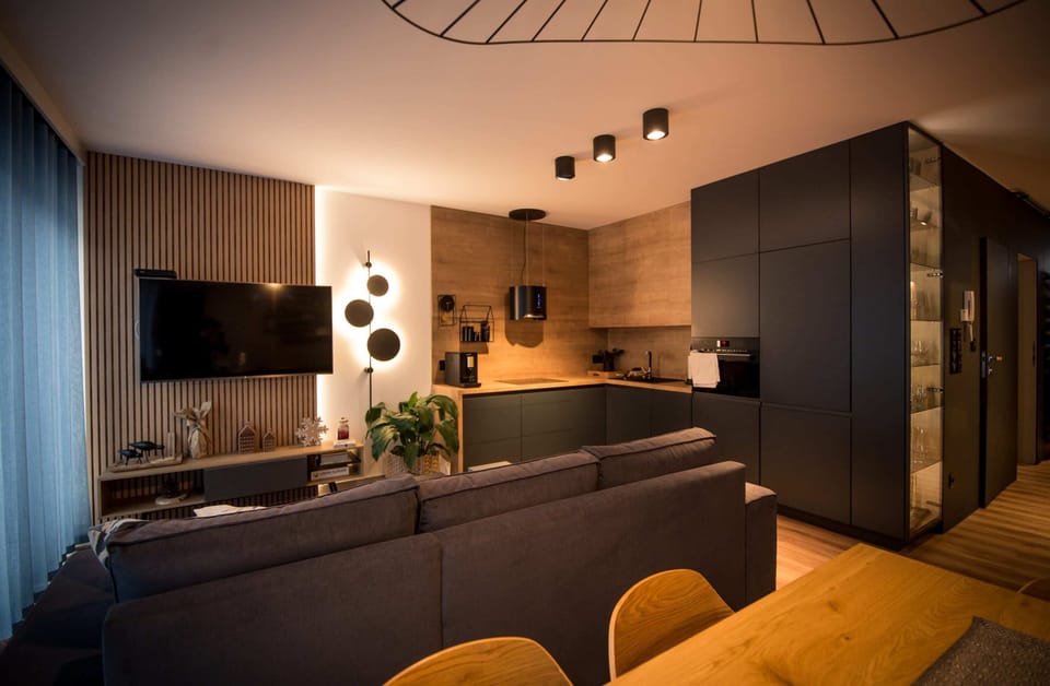 Living room with television.