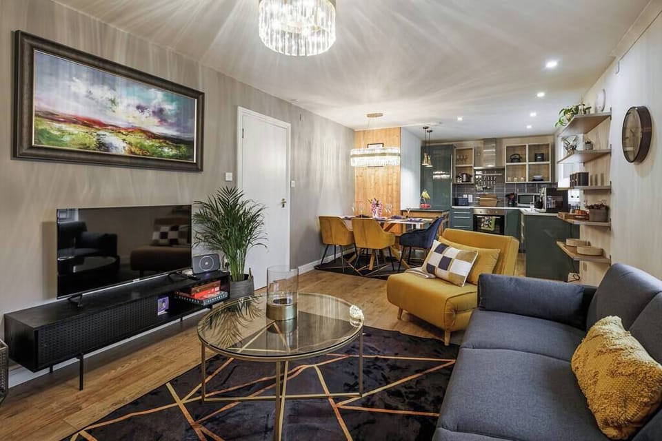 Plush open plan living area