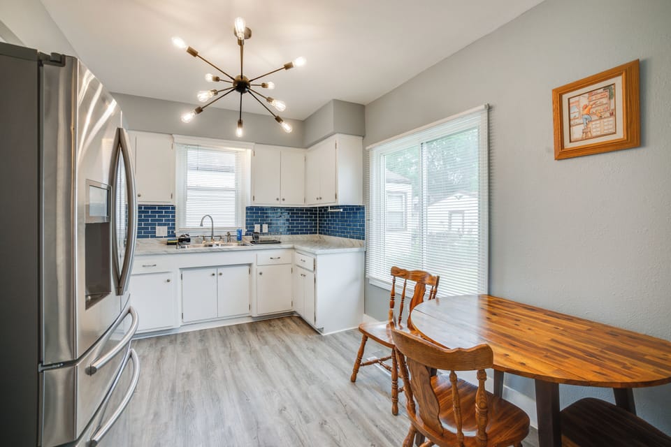 Kitchen & Dining Area | Central A/C & Heating