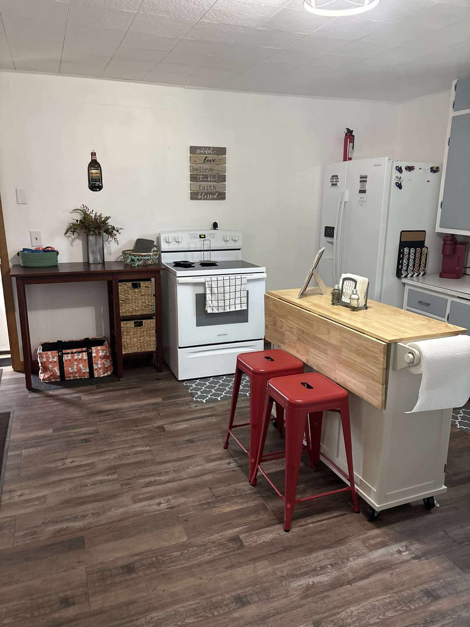 stove and refrigerator 