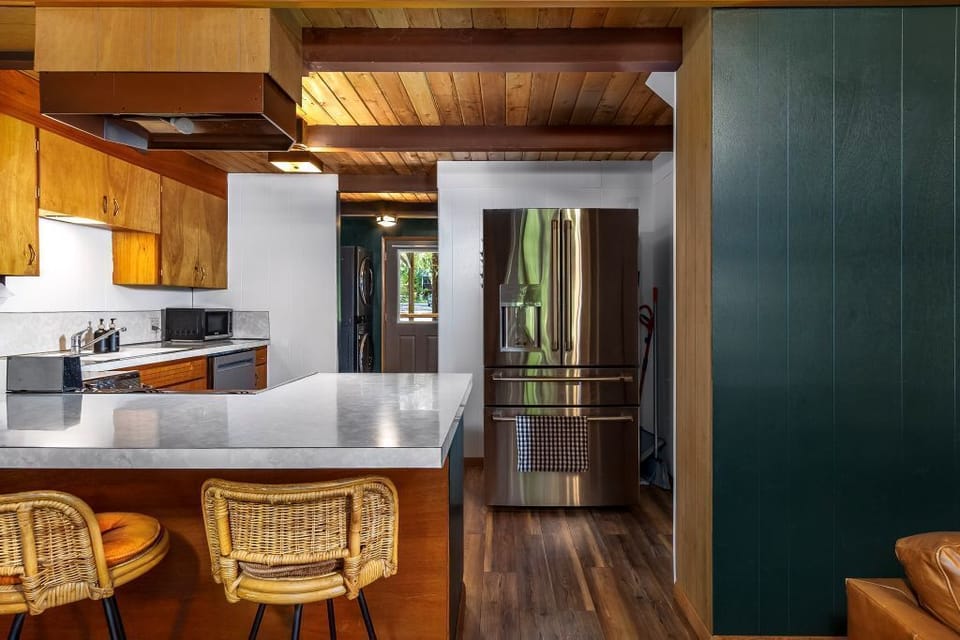 Kitchen fridge and dishwasher