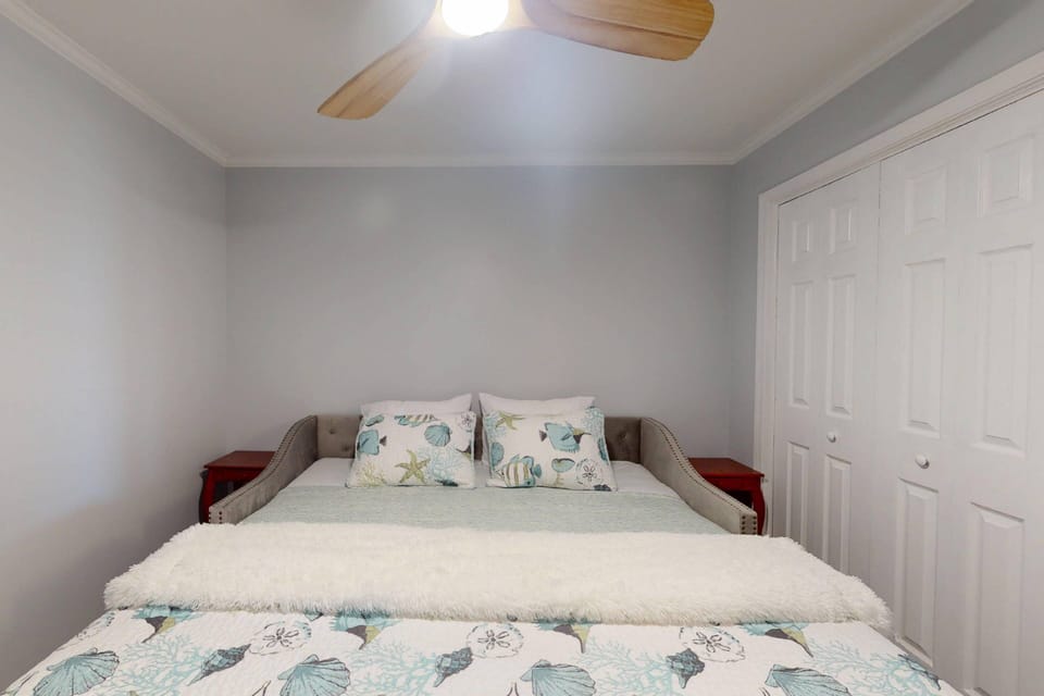 A second king bed in the second bedroom is a luxury at a beach condo