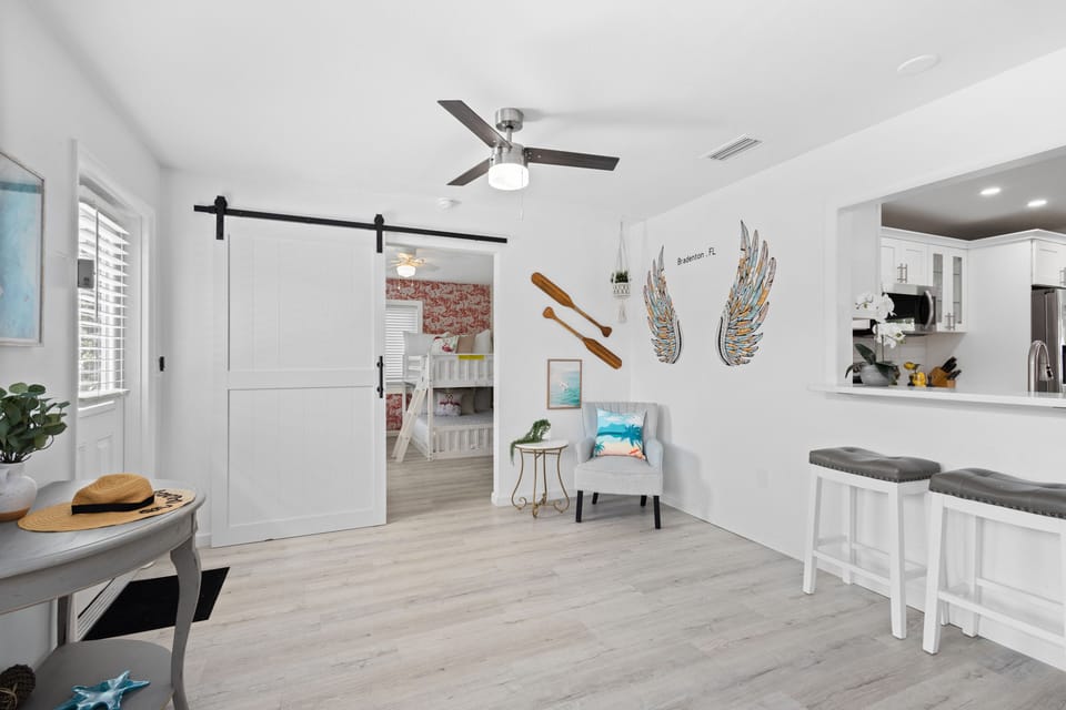 Easy access from the main living area leads you into the cozy bunk bed room. 
