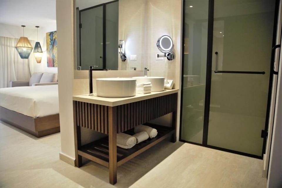 Indulge in a modern shower and crisp, hotel-fresh towels