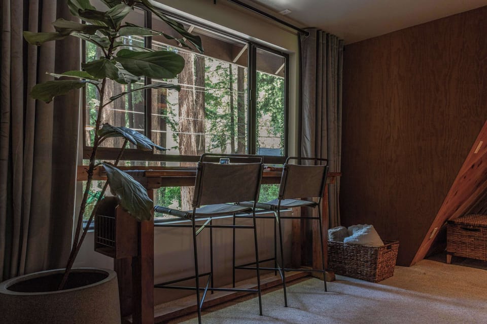 A dedicated workspace with an inspiring view.