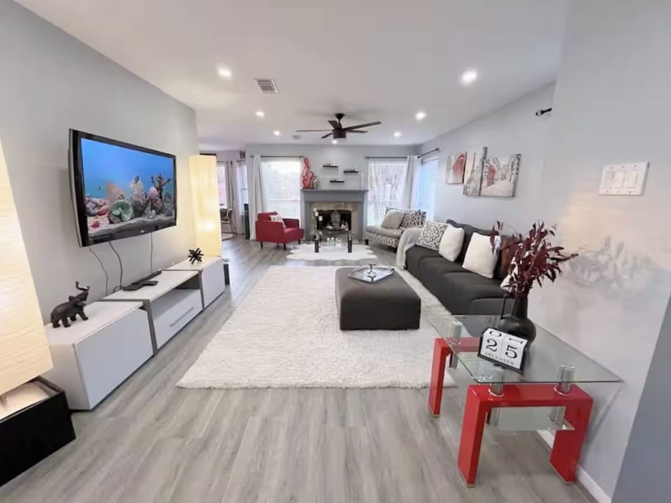 Welcome to your cozy haven! Unwind in our inviting living room retreat!