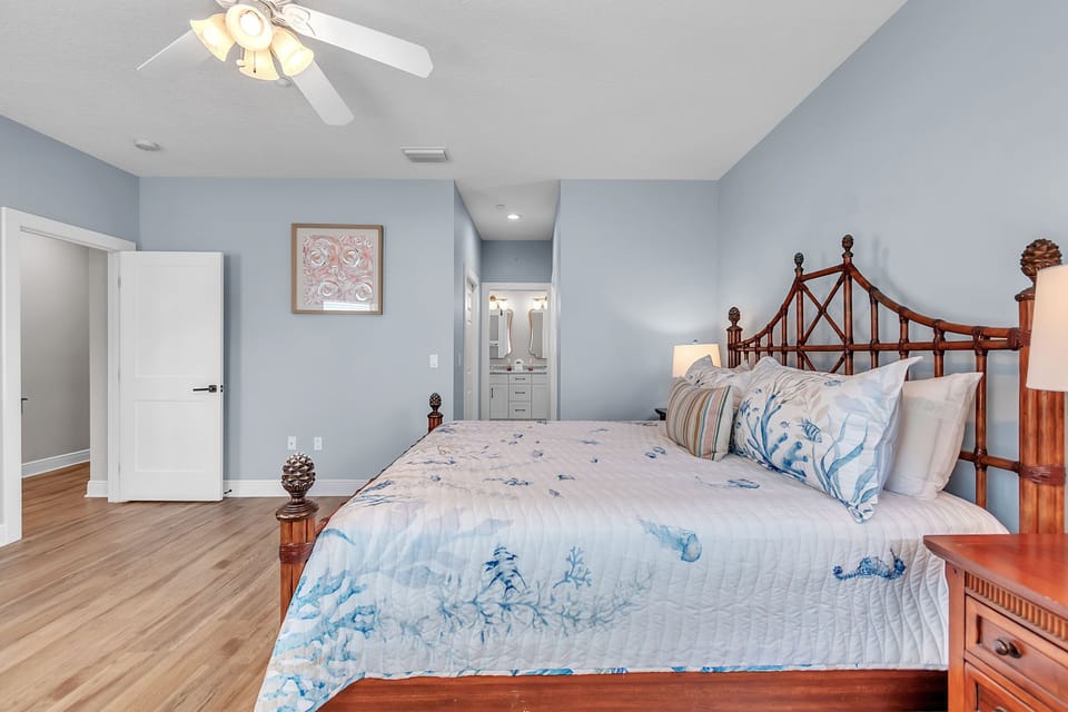 Master Bedroom with King Bed and Attached Bath