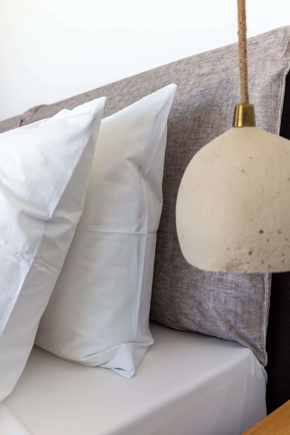 Layered linens and lighting for pure relaxation.