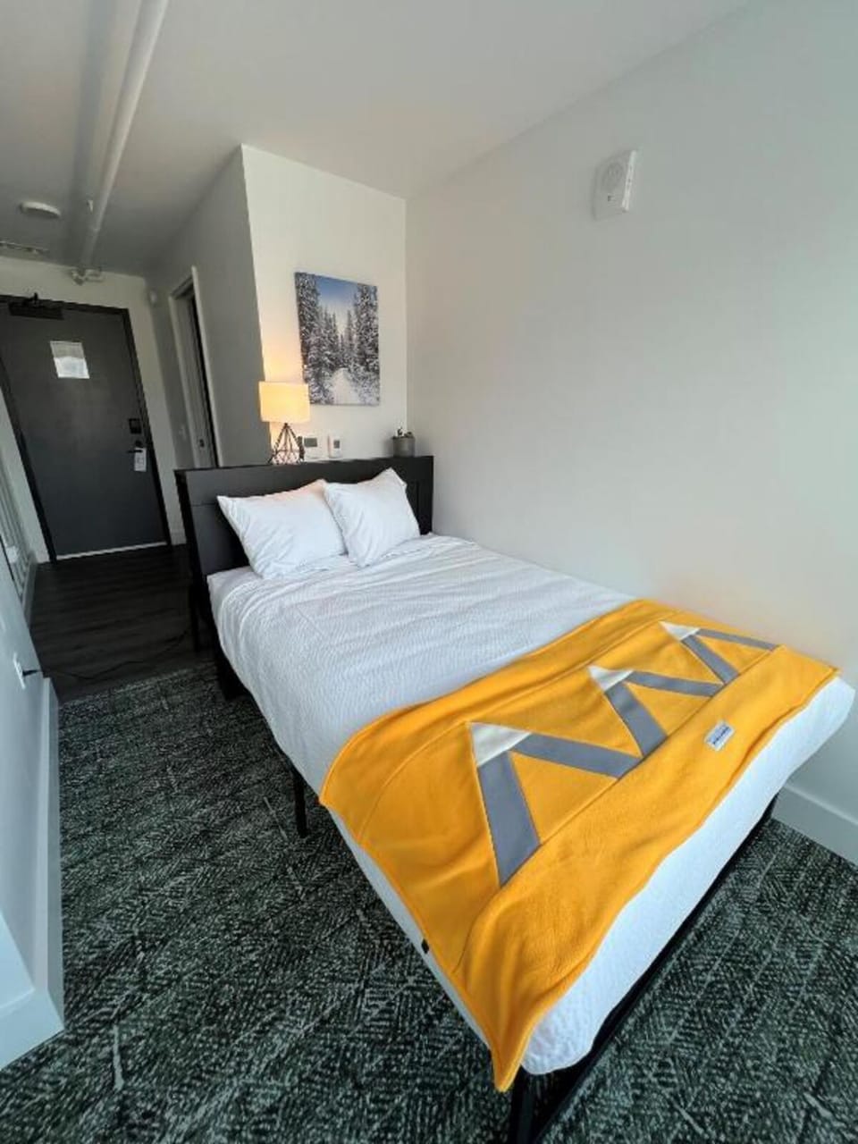 Stretch out on a comfy bed with sunny, cozy throw.