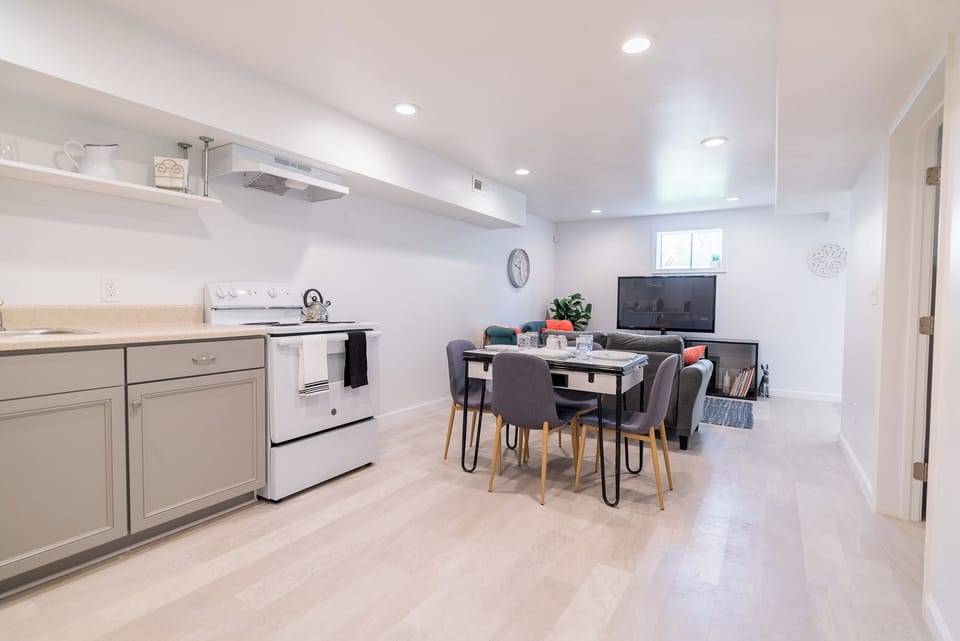 Bright living space is cozy with plenty of natural light