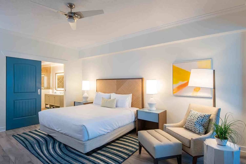 Find your rhythm in a peaceful retreat where soft hues, layered textures, and island charm welcome you in.